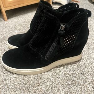 Sofft Black Wedge Shoes
